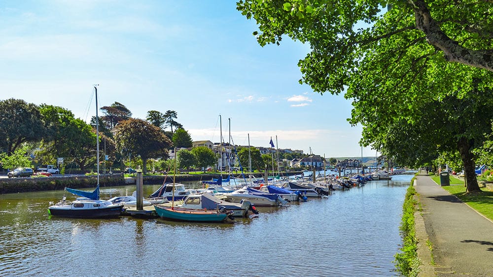 Kingsbridge quay side for crabbing in Devon