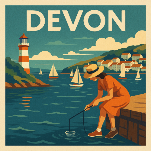 Devon crabbing graphic