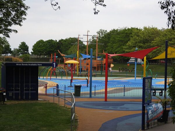 Splash pad at Maldon Promenade Park